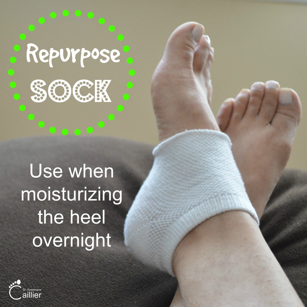 Repurpose Your Socks to Moisturize Dry Cracked Heels